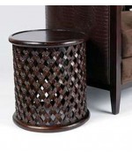 Mango Wood Carved Stool